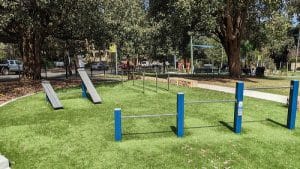 Parallel bars, ab bench, low bars, Sutherland outdoor gym