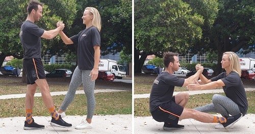 Partner Pistol Squat