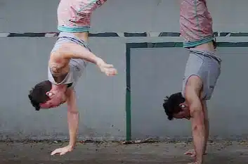 Bailing from handstand